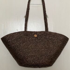 Woven basket bag large size